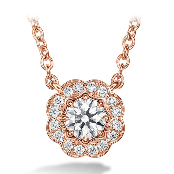 Lorelei Diamond Halo Pendant